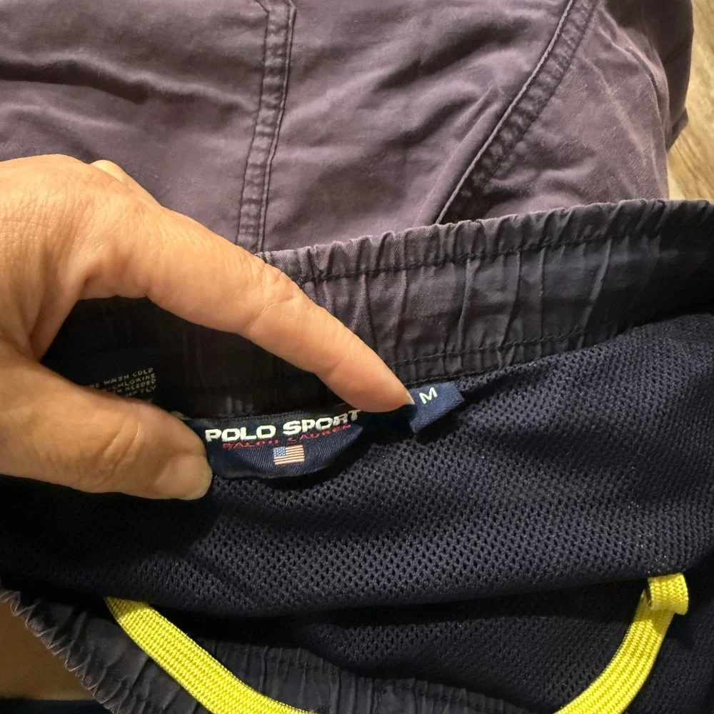 Polo Sport Swim Trunks Mens M Purple Cotton Nylon Mesh Lined Shorts Pony Logo